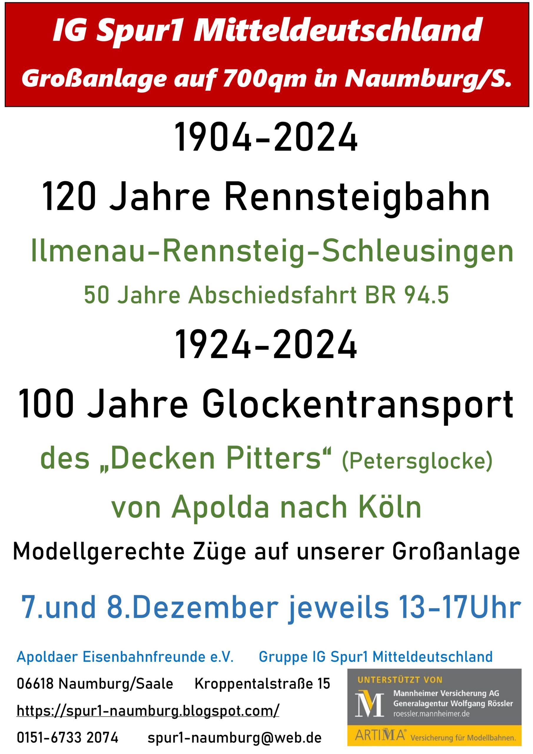 Große Modellbahnausstellung  und Herbstfahrtage Spur1